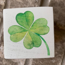 Load image into Gallery viewer, shamrock wood block