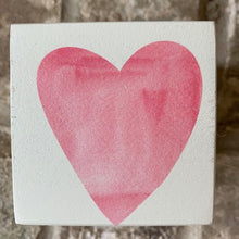 Load image into Gallery viewer, heart wood block