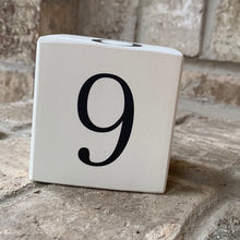 Load image into Gallery viewer, number 9 wood block