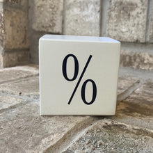 Load image into Gallery viewer, percent sign wood block