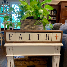 Load image into Gallery viewer, faith wood blocks display