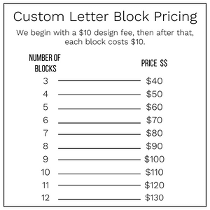 Custom Letter Blocks