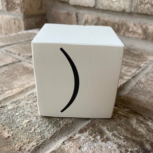 right parenthesis wood block