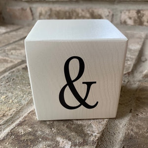ampersand wood block