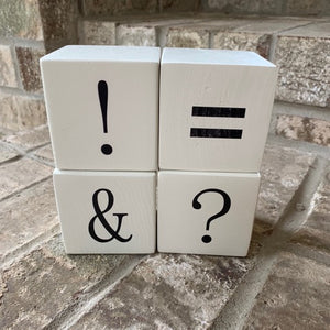 punctuation wood blocks