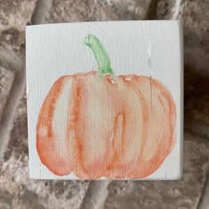 pumpkin wood block