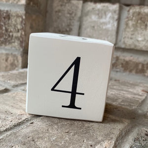 number 4 wood block