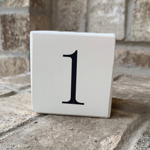 number 1 wood block