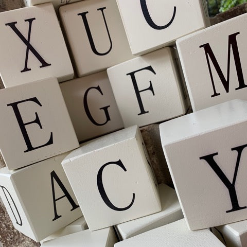 Phraseology Base Set - wood letter blocks, farmhouse decor