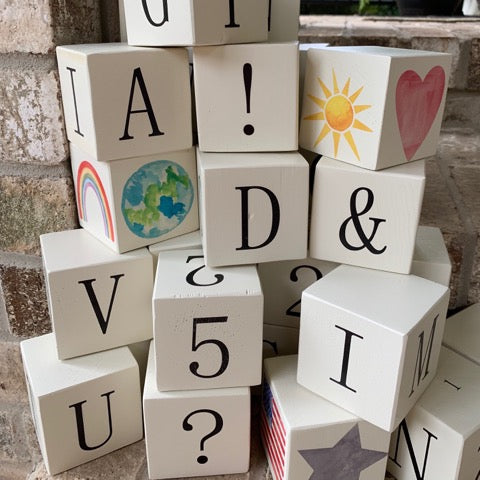 wood letter blocks bundle