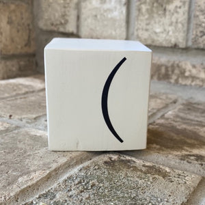 left parentheses wood block