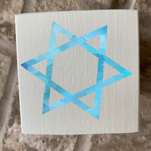 Load image into Gallery viewer, star of david wood block