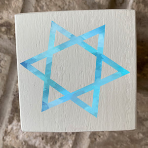 star of david wood block
