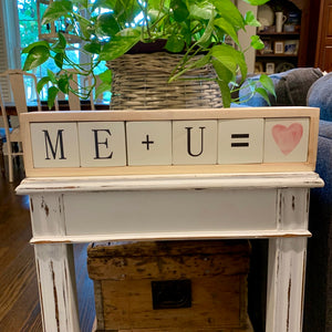 me and you wood blocks